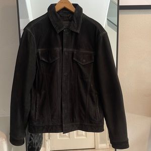 Allsaints Black Leather Shirt/Jacket sz.S